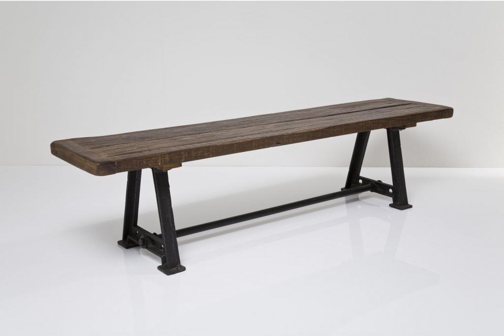 Kare Design Eetkamerbank Railway Hout Metaal 180 cm